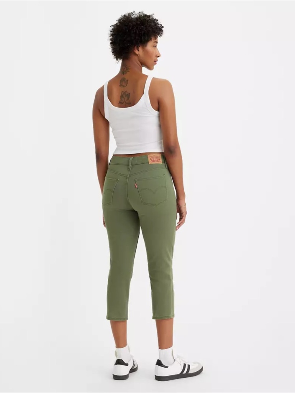 Levi's Olive Green Stretchy Cropped Ankle Jeans Size 30